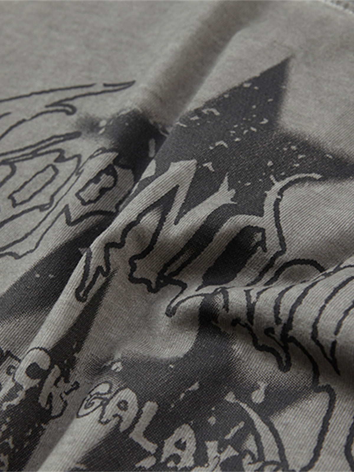 Washed Star Print Vest