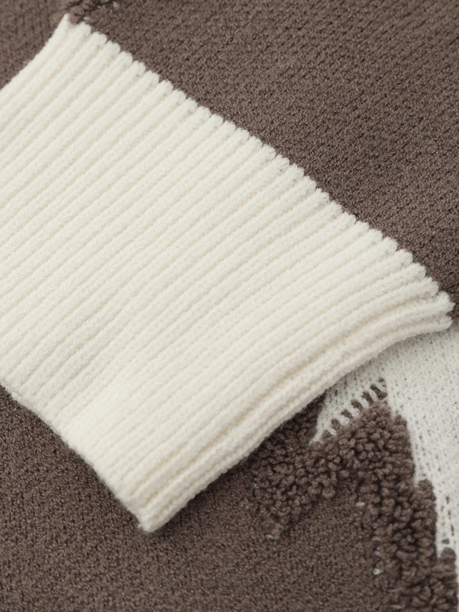 Thesupermade Star Jacquard Crew Neck Sweater