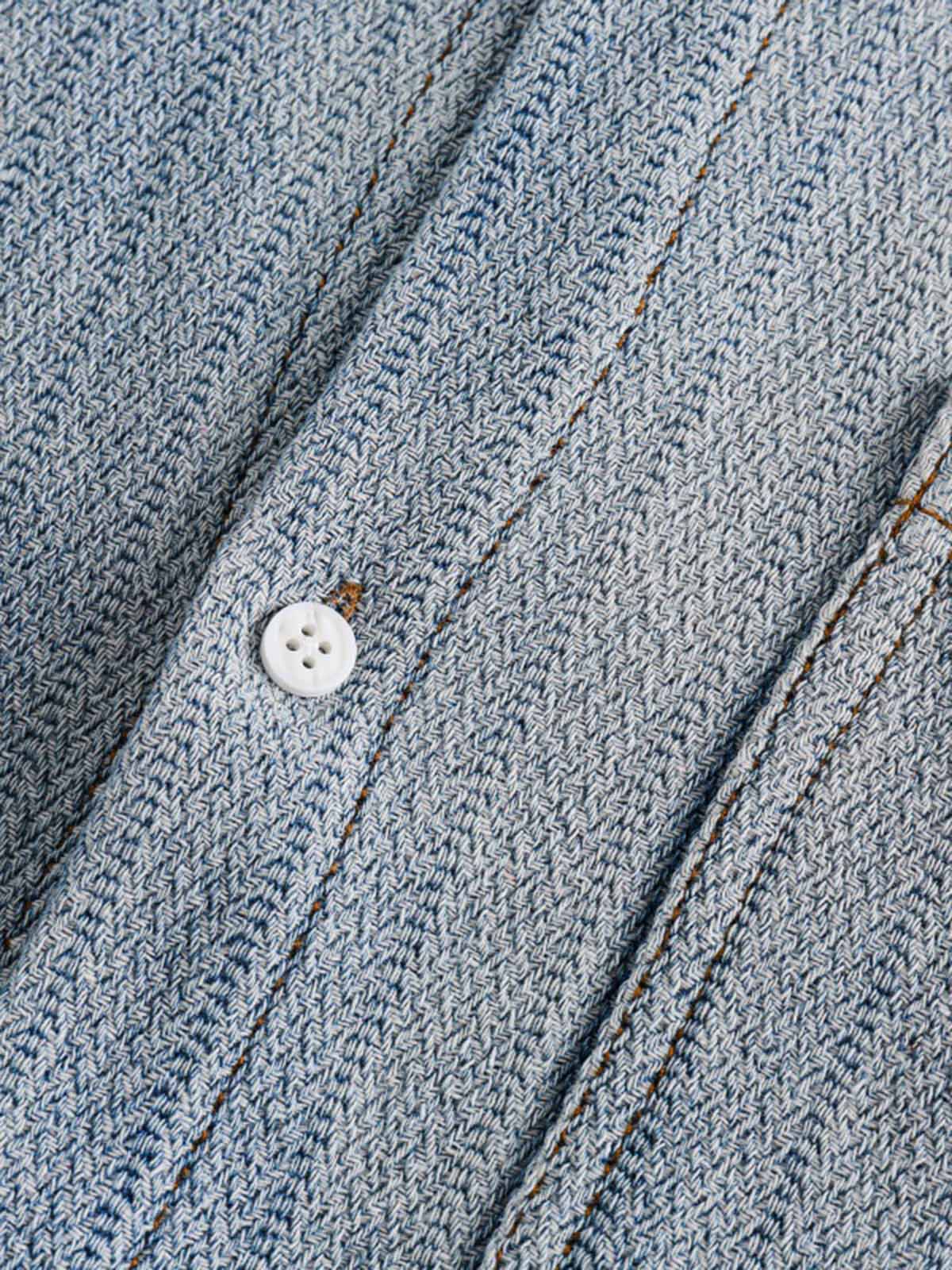 Thesupermade Gradient Denim Short-Sleeve Shirt