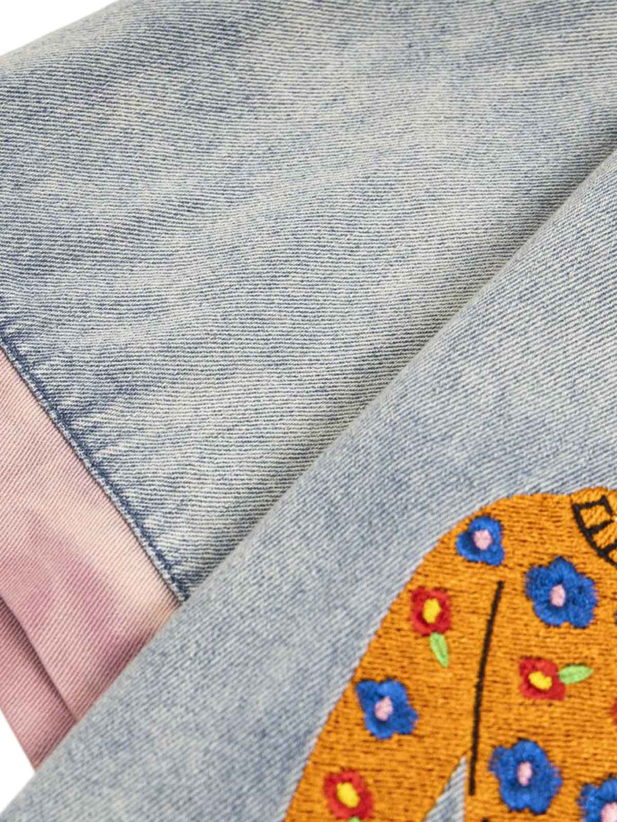 Embroidered Patch Denim Shirt