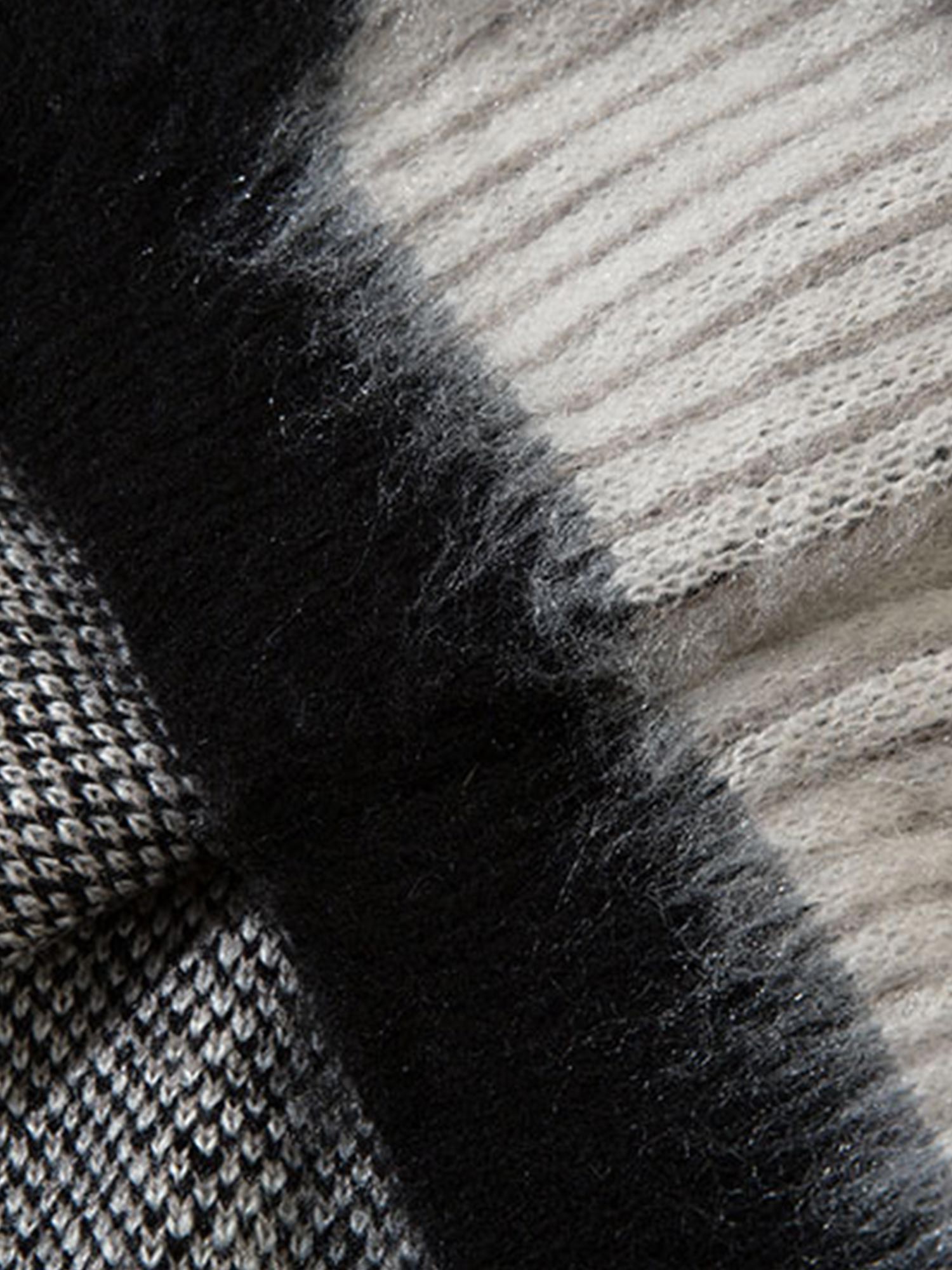 Thesupermade Abstract Mohair Crew Neck Sweater