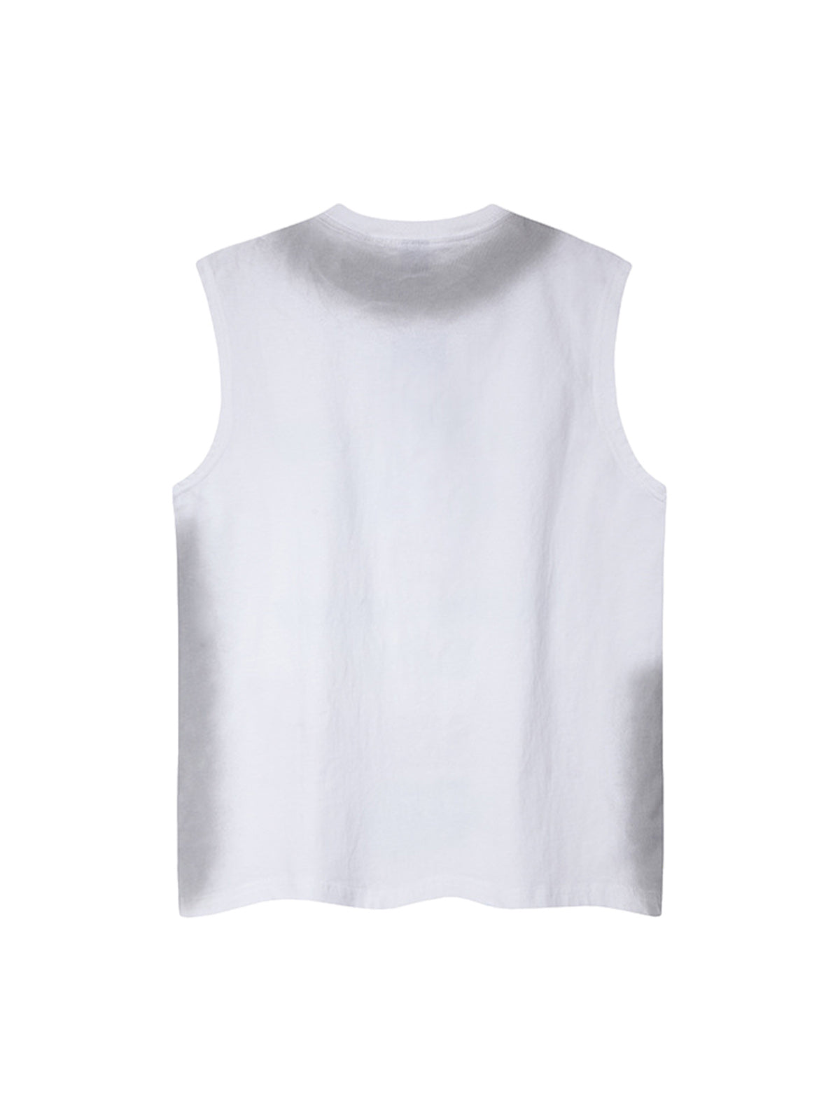 Spray- Painted Letter Print Necklace Vest