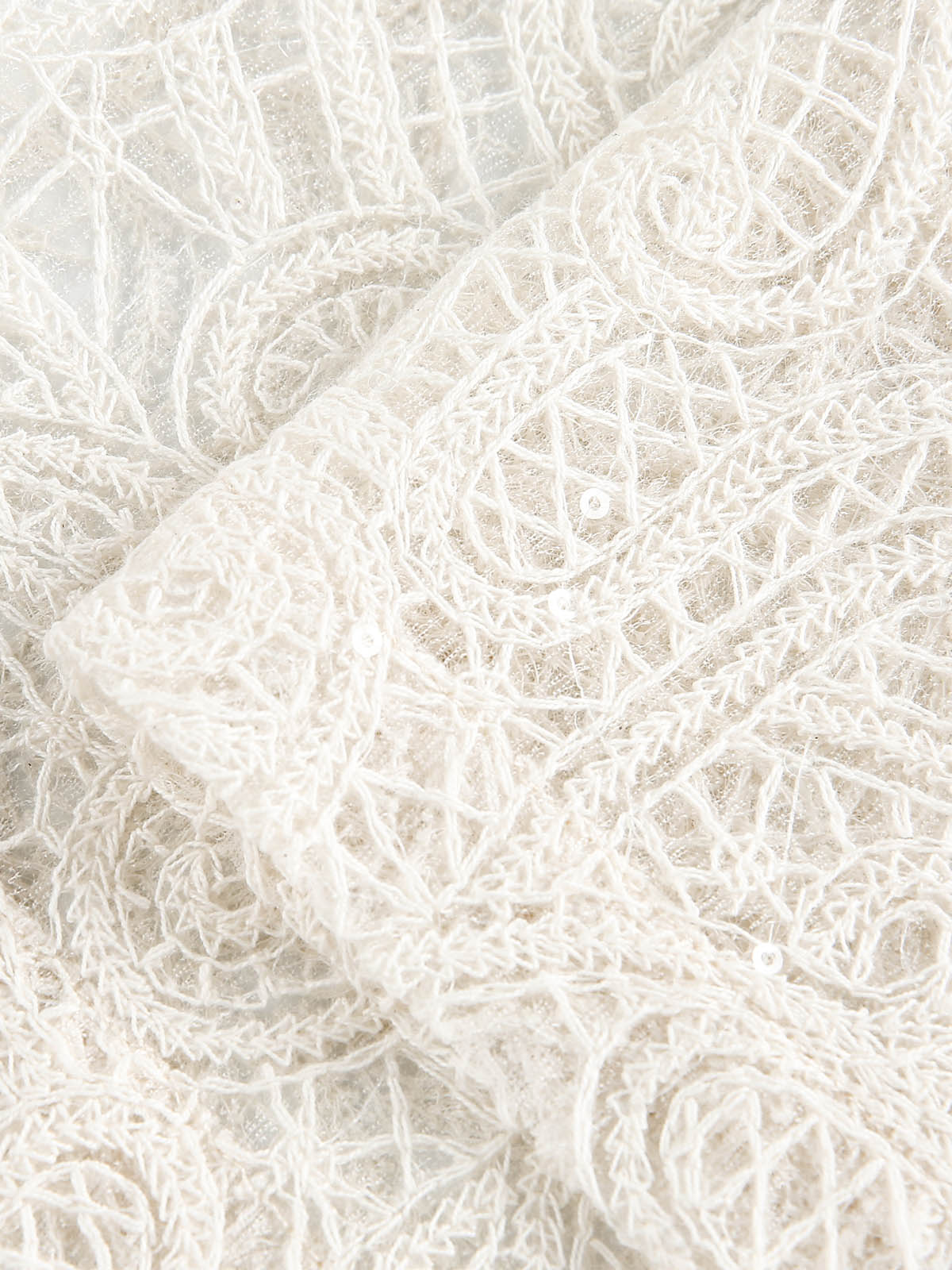 Exquisite Floral Embroidered Short-Sleeve Shirt