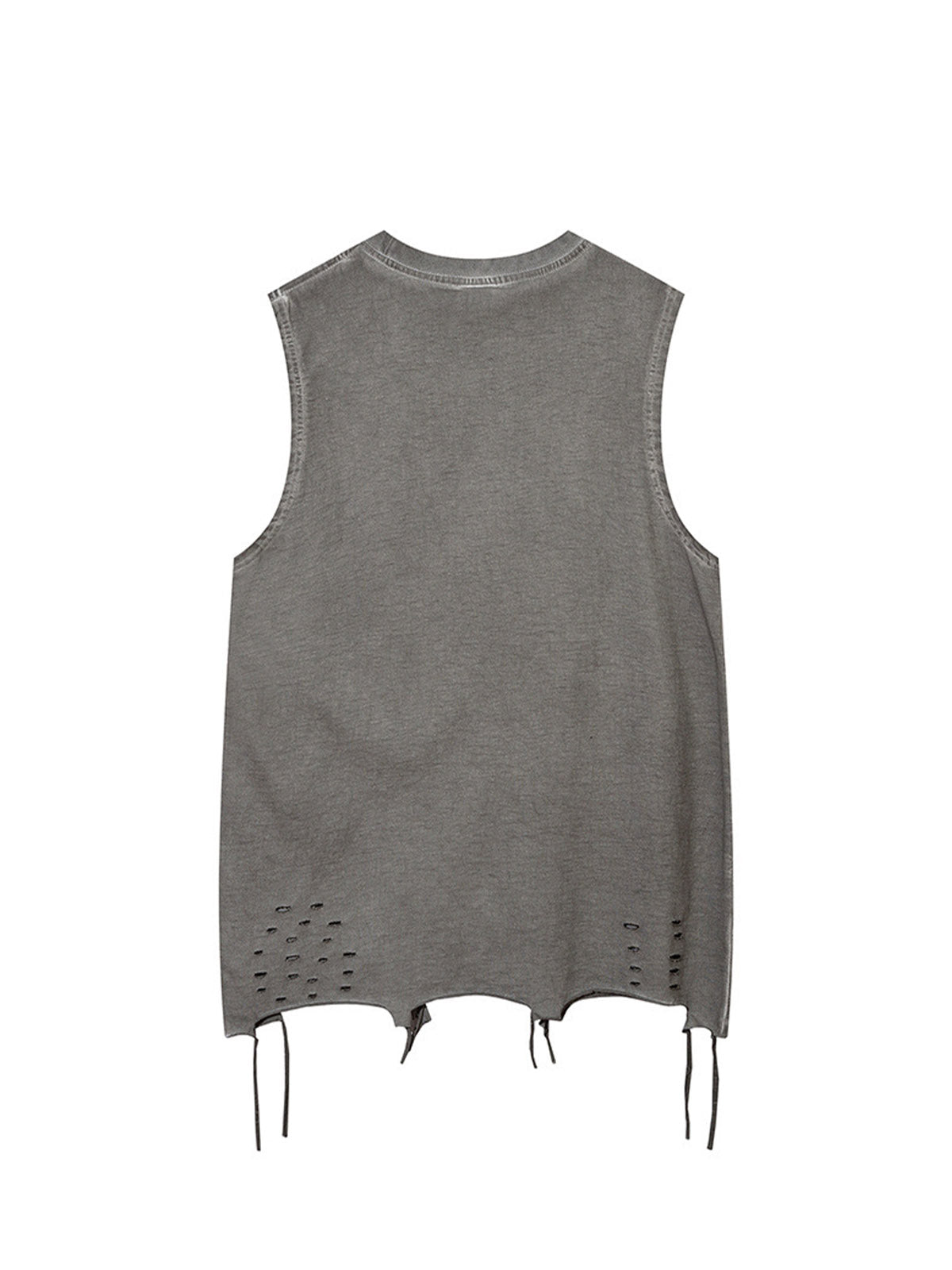 Raw Edge Butterfly Print Vest