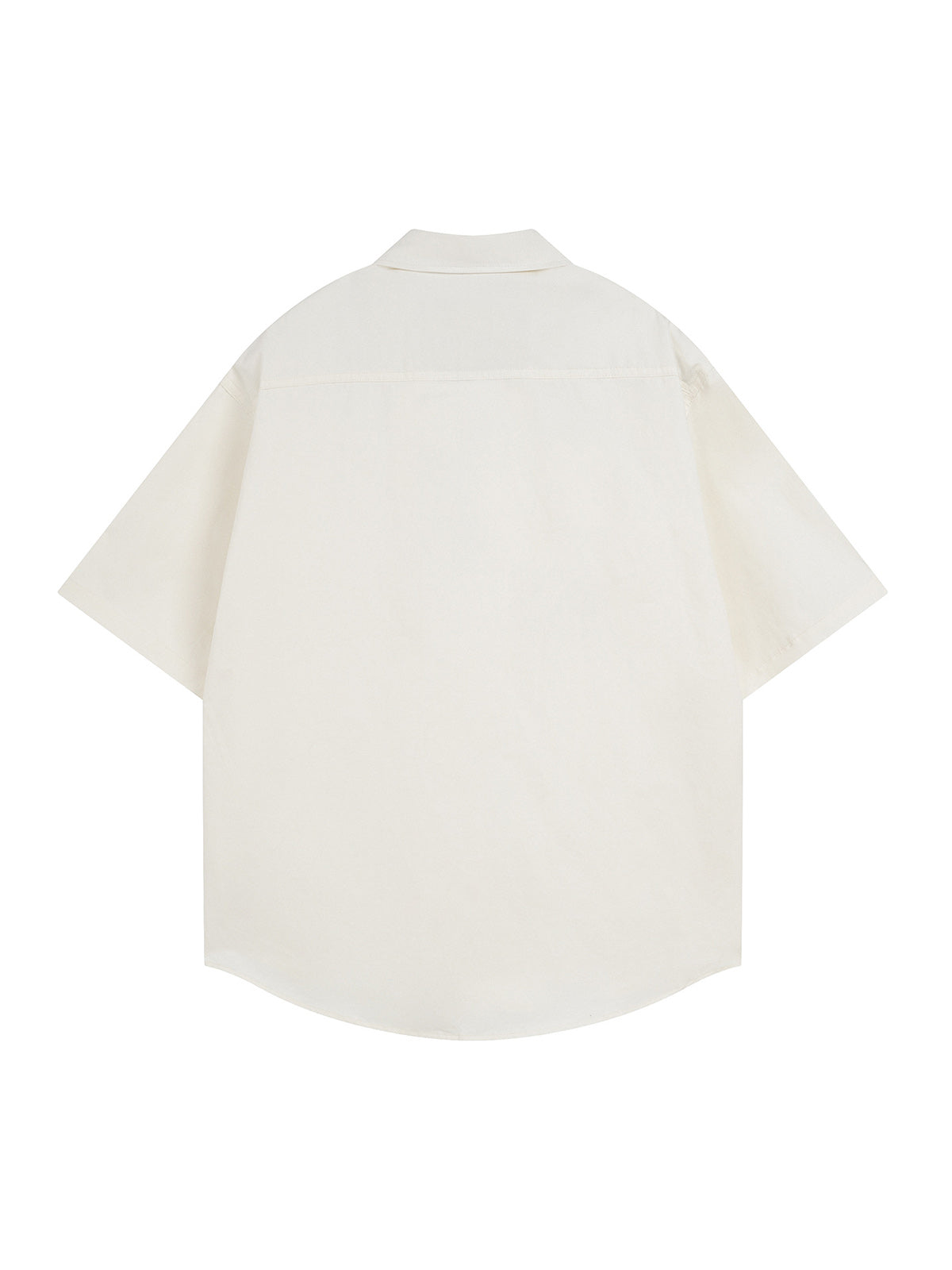 Oversized Graphic Cartoon Letter Print Short-Sleeve Shirt