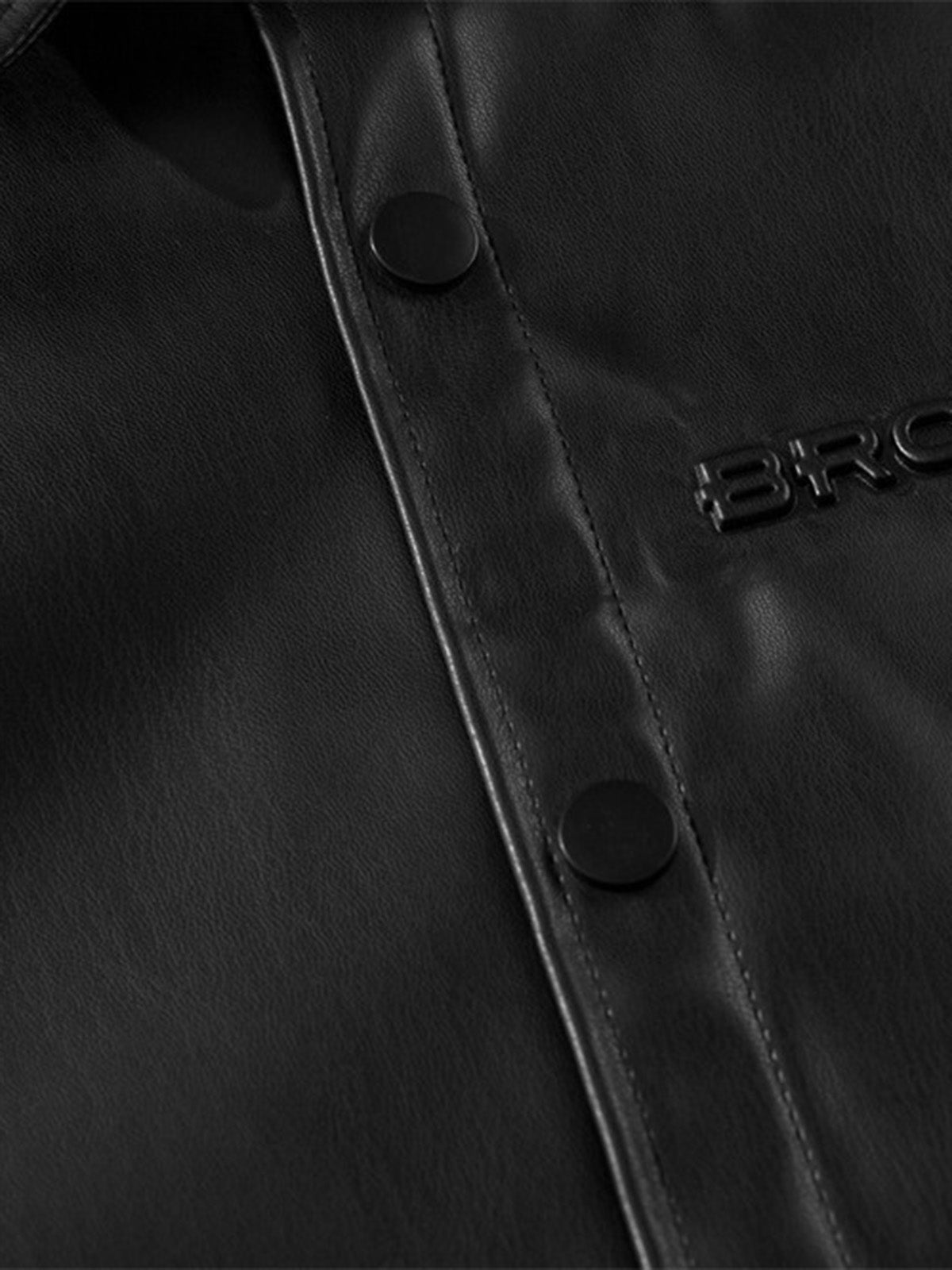 Cleanfit Short-Sleeve PU Leather Shirt