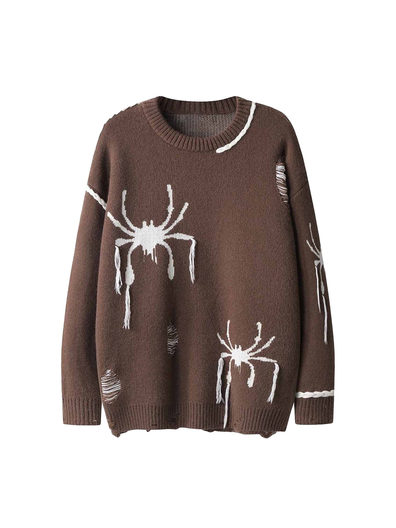 Thesupermade Spider Distressed Oversized Sweater