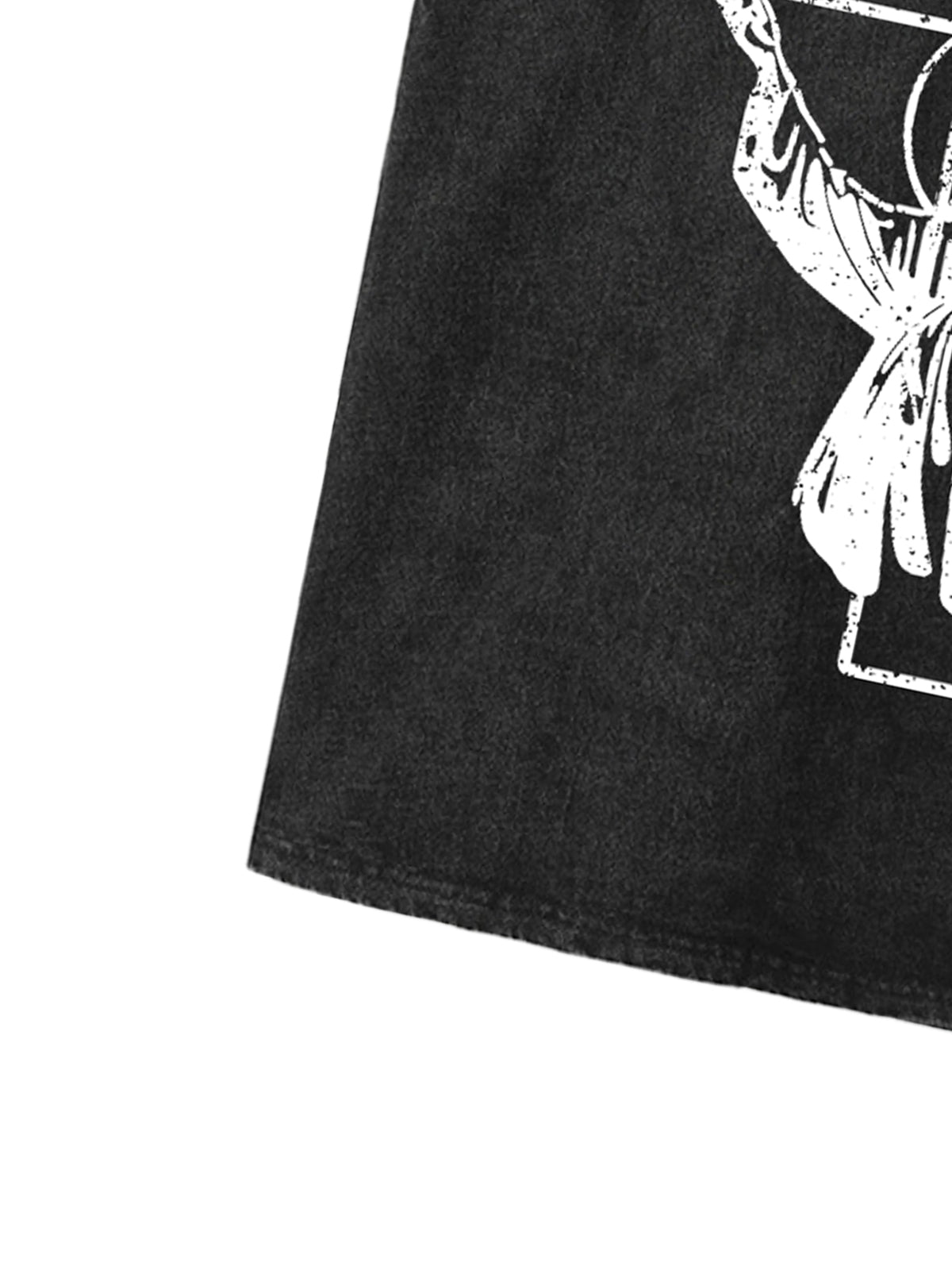 Distressed Cross Graphic Vest