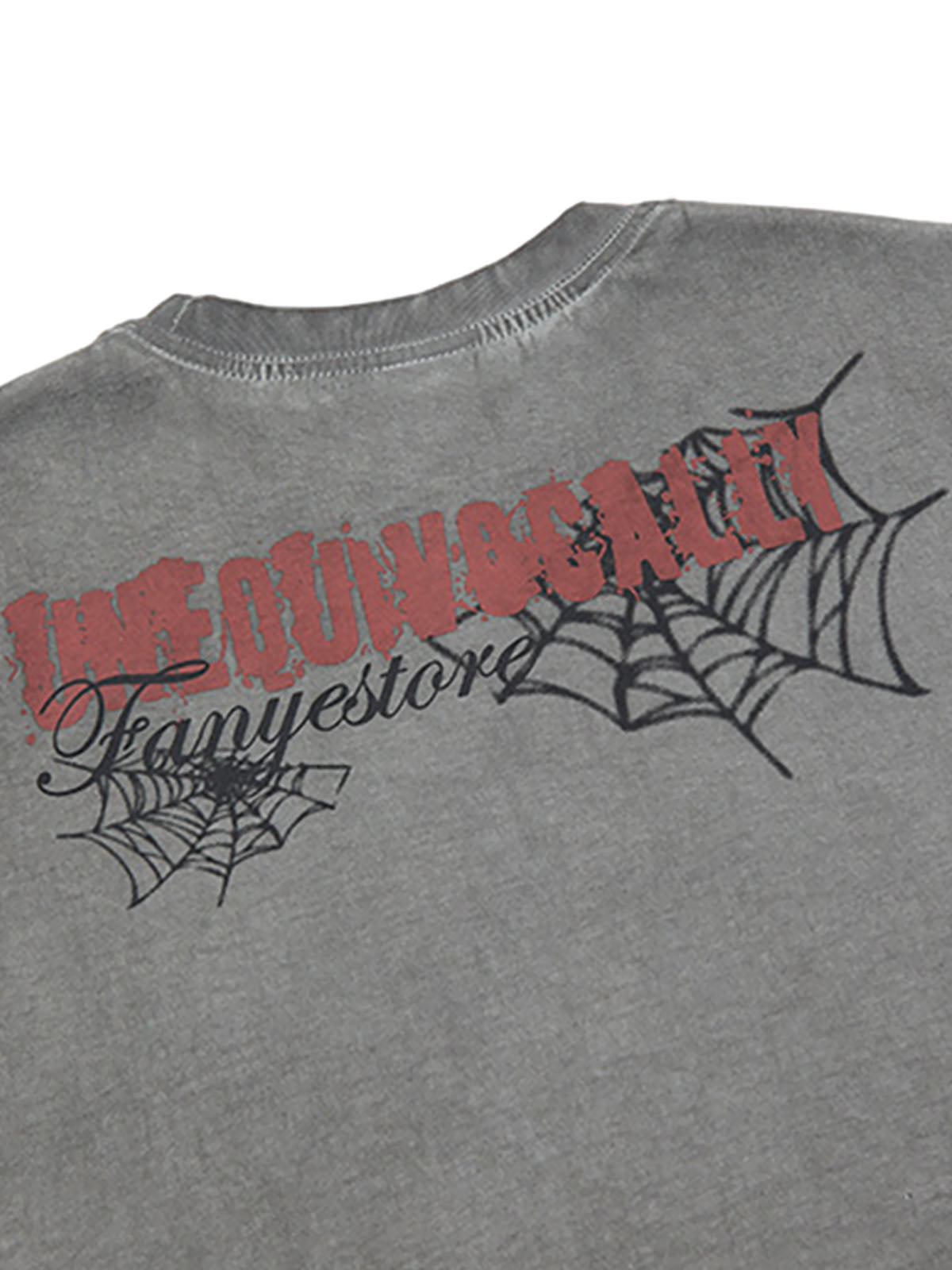 Raggedy Design Spider Web Graphic Vest - 2360