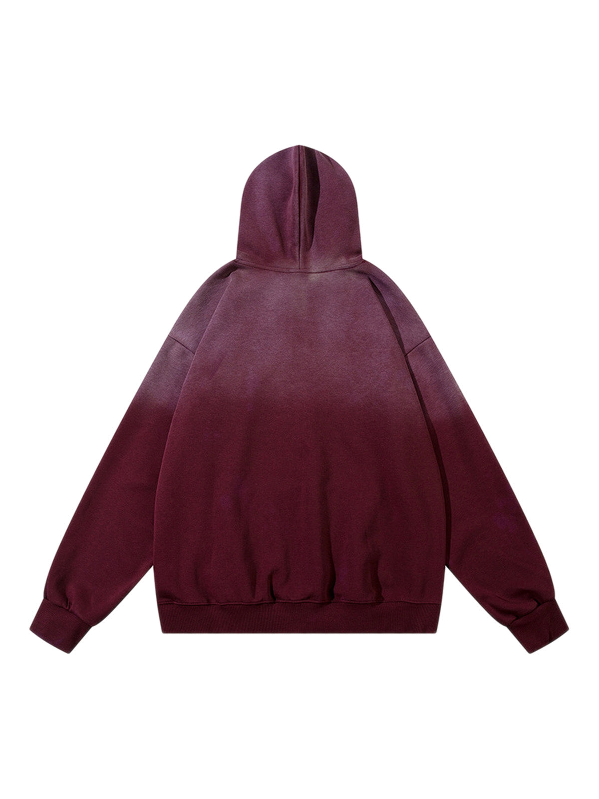 Thesupermade Patch Lettering Embroidered Gradient Color Hoodie