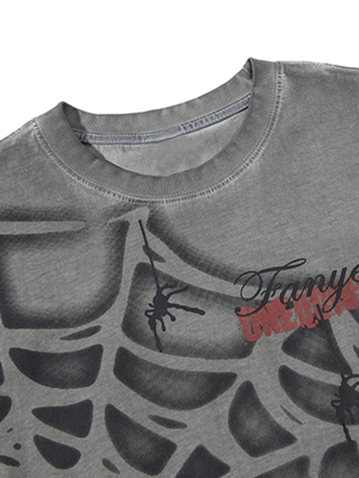 Raggedy Design Spider Web Graphic Vest - 2360