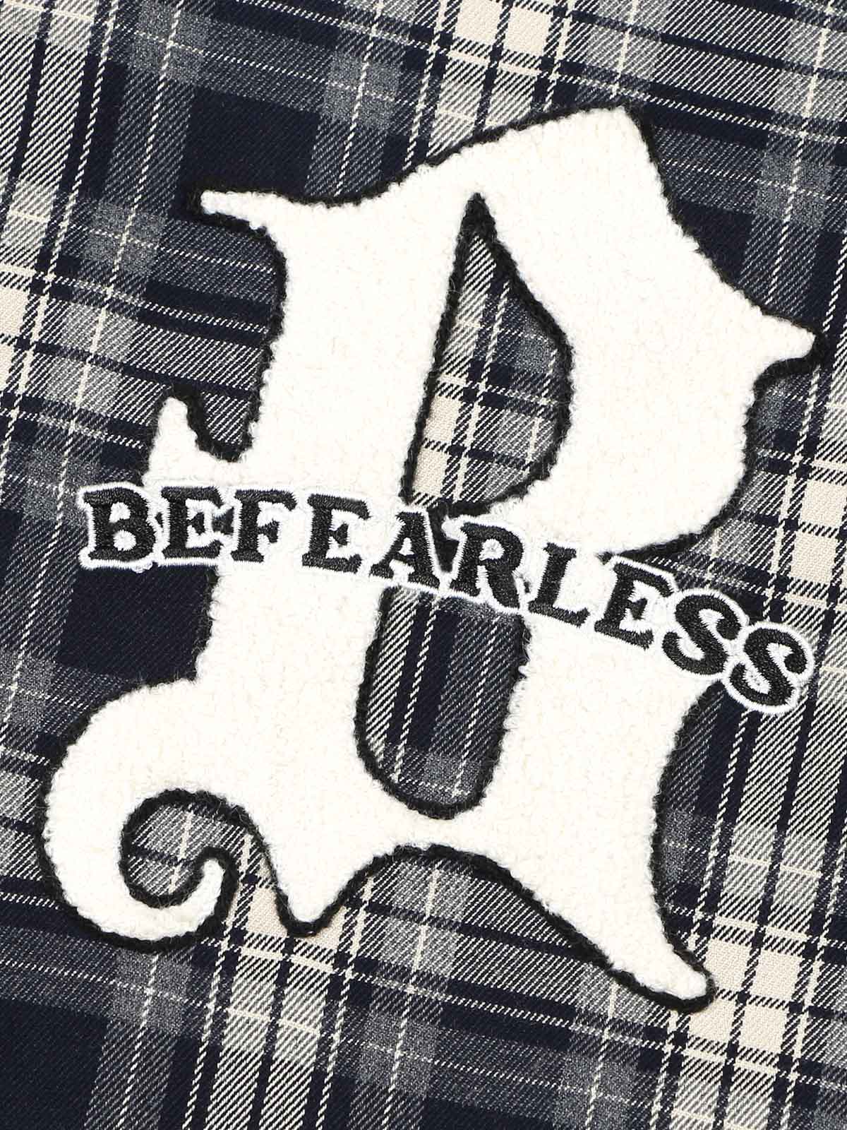 Thesupermade Towel Embroidered Plaid Shirt