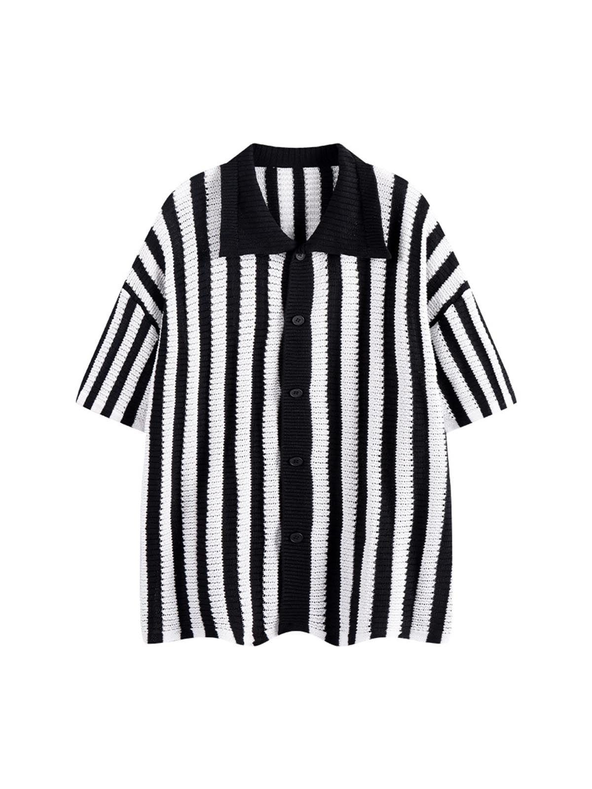 Cleanfit Striped Knit Cardigan Shirt