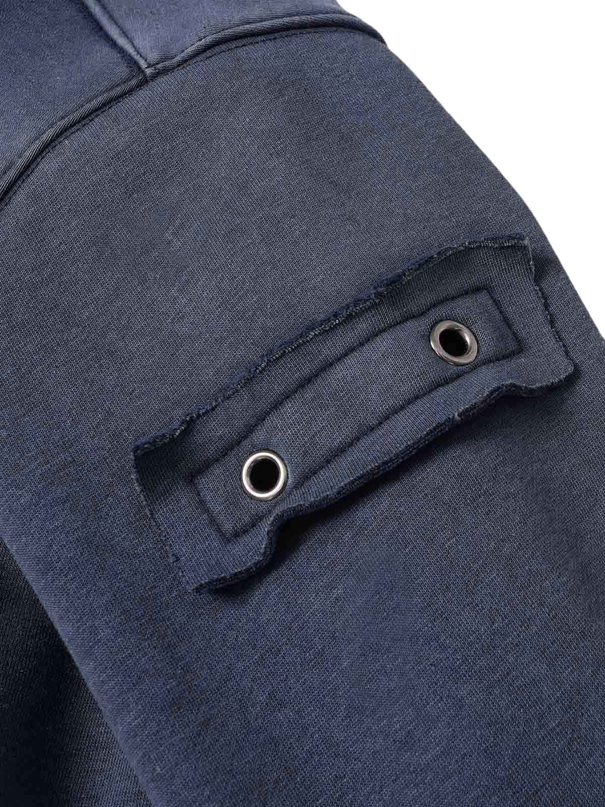 Wasteland Style Washed Zipper Up Sweatshirt