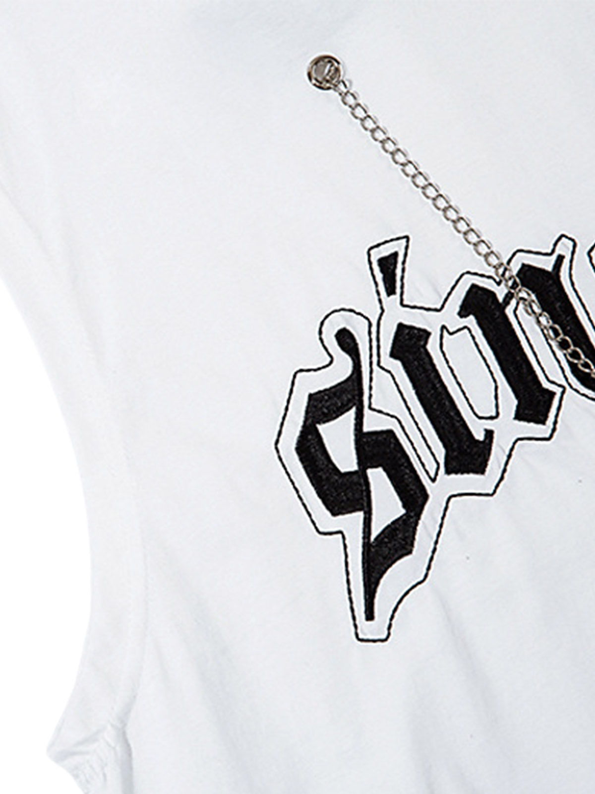 Graphic Letter Chain Vest