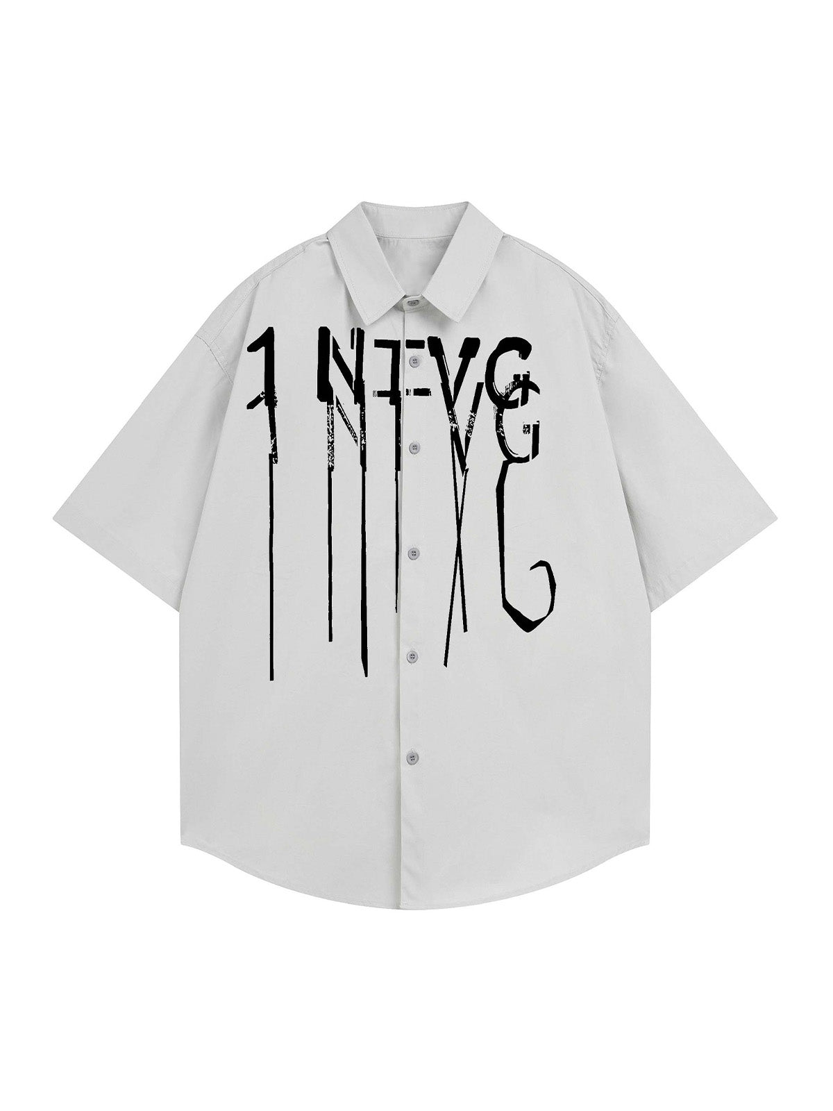 Bold Letter Graphic Short-Sleeve Shirt