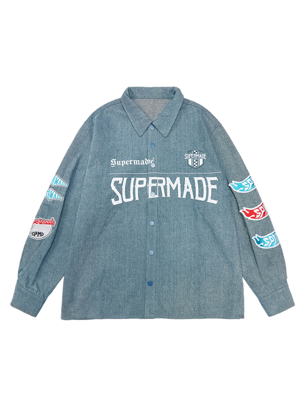 Original Embroidered Patches Denim Shirt