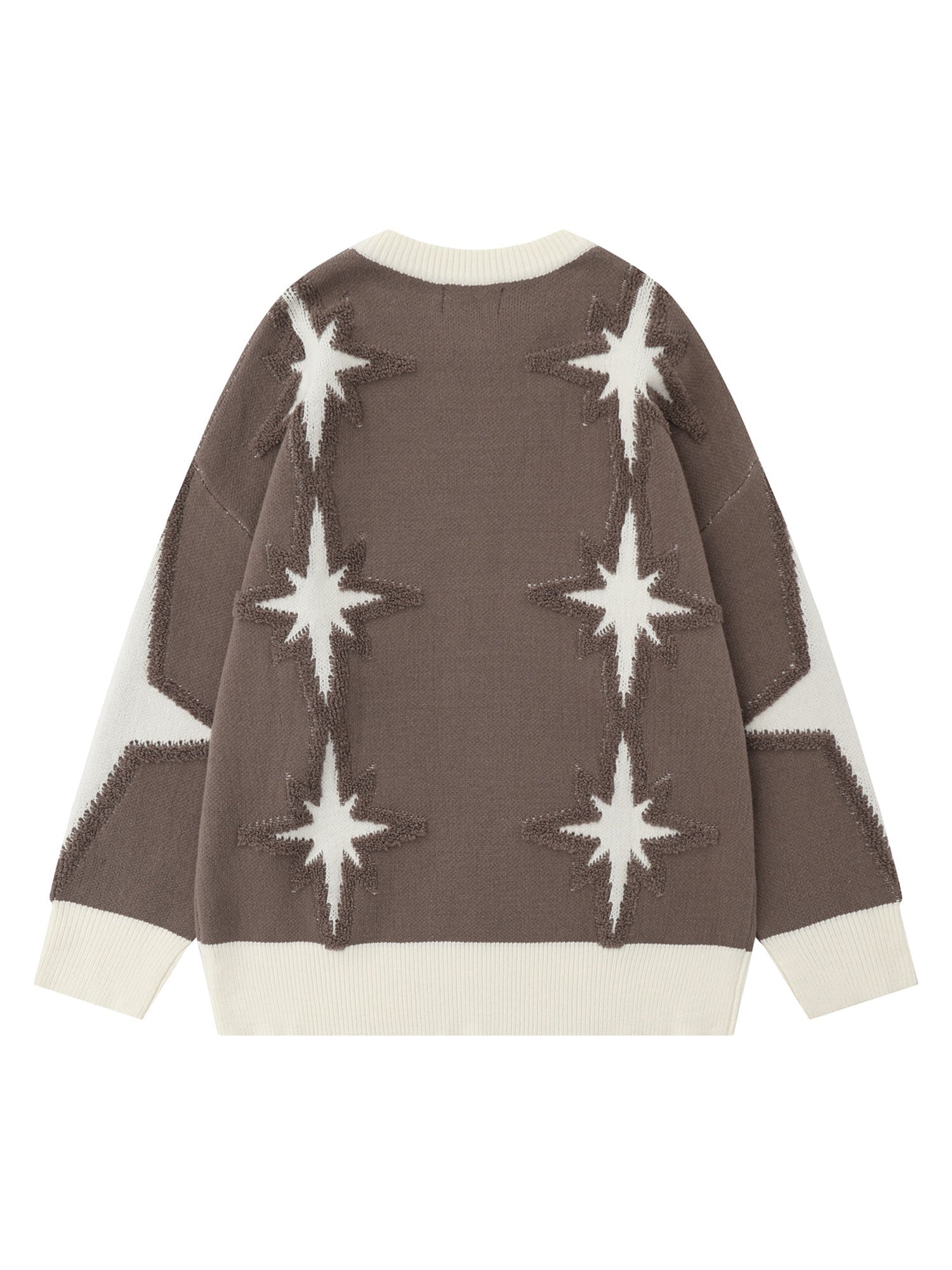 Thesupermade Star Jacquard Crew Neck Sweater