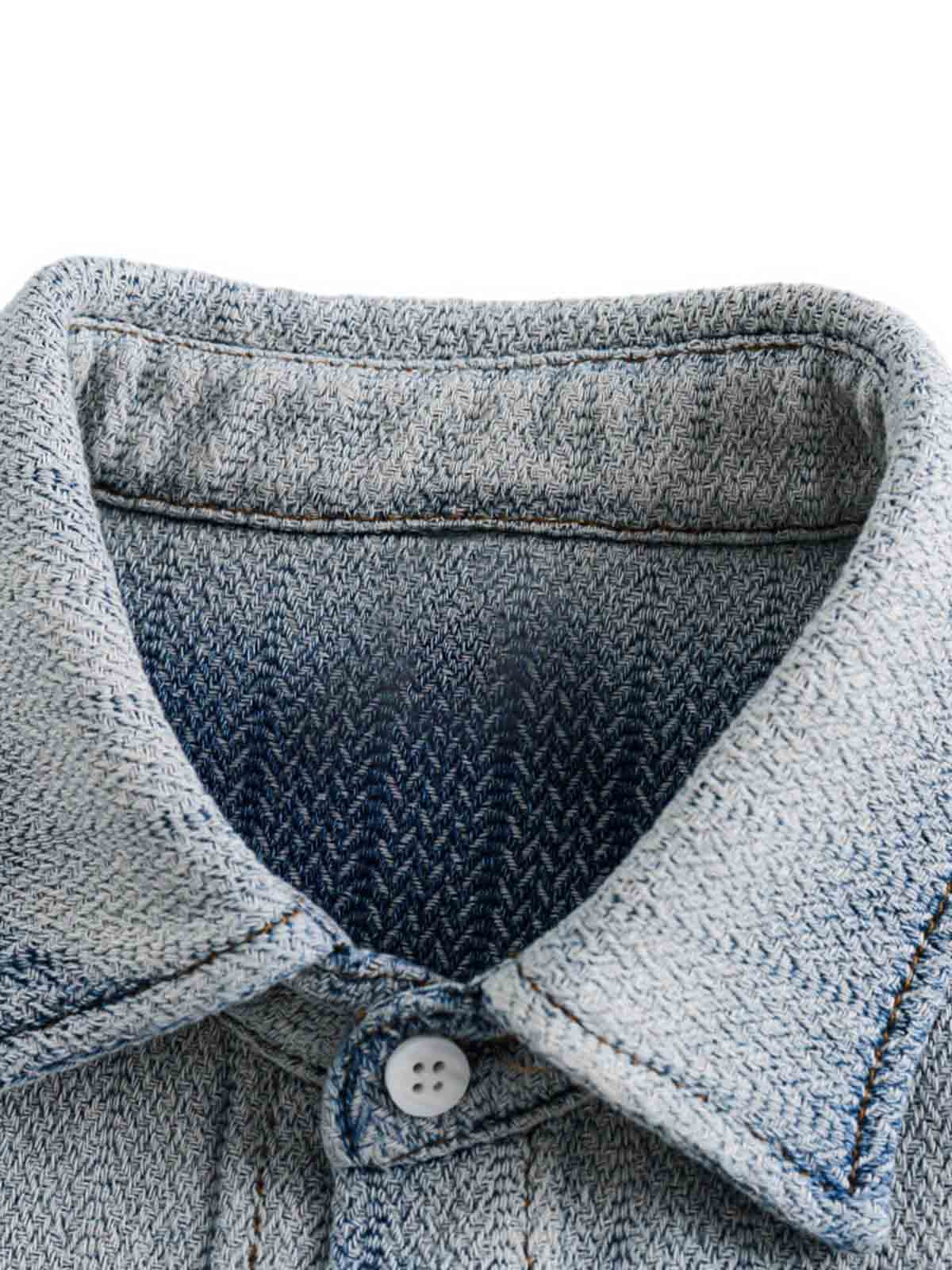 Thesupermade Gradient Denim Short-Sleeve Shirt