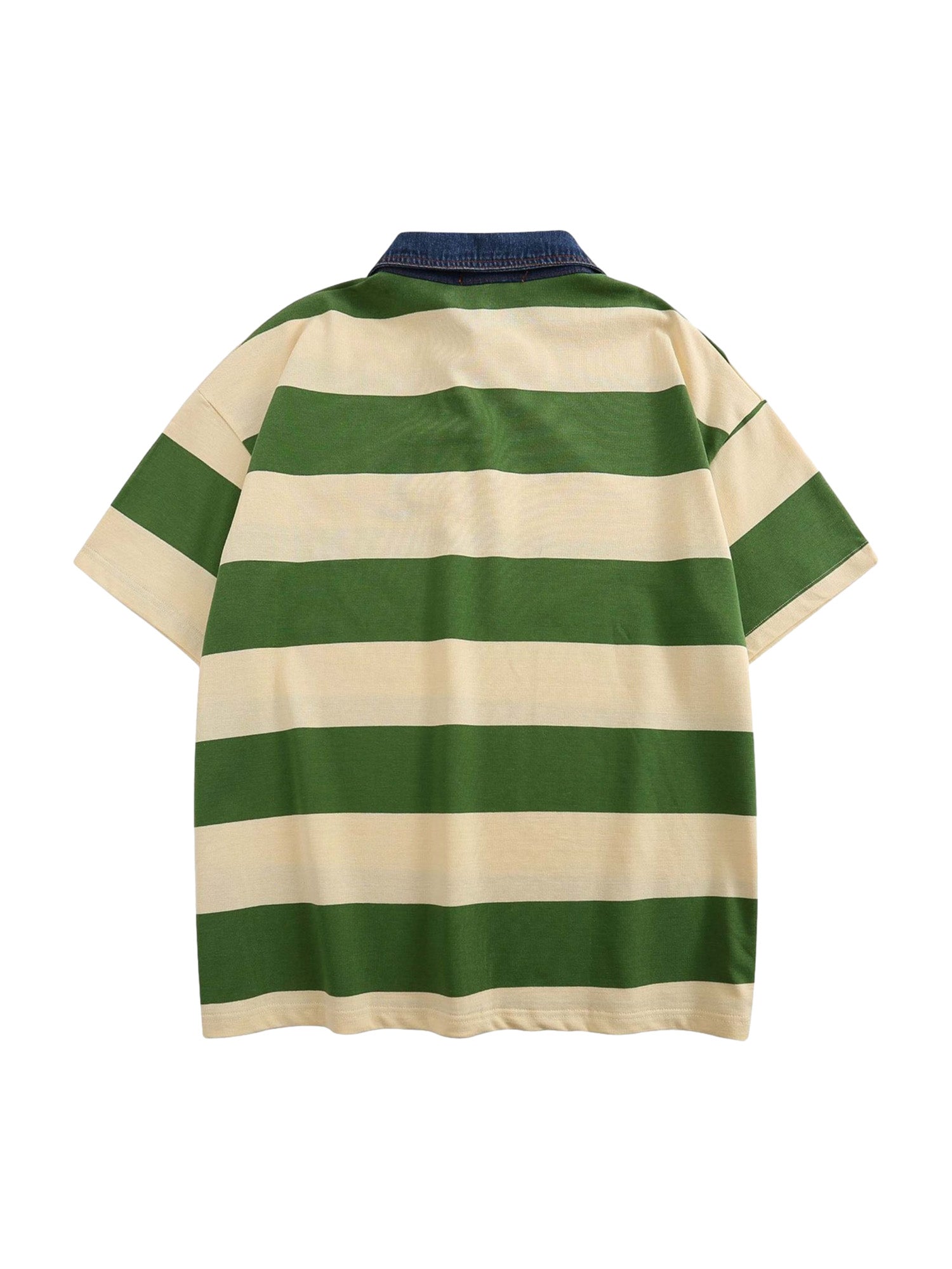 Thesupermade Vintage Color Striped Polo Shirt - 2371