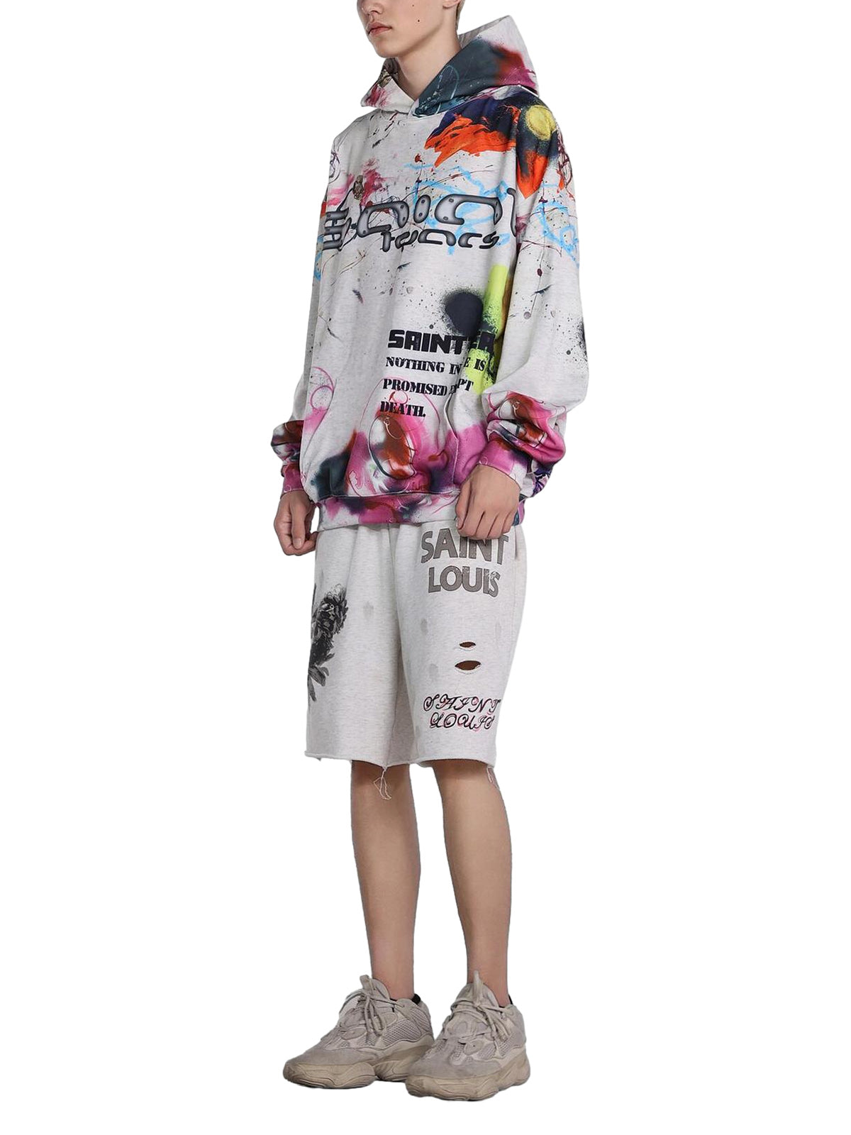 Thesupermade Street Graffiti Hooded Sweatshirt