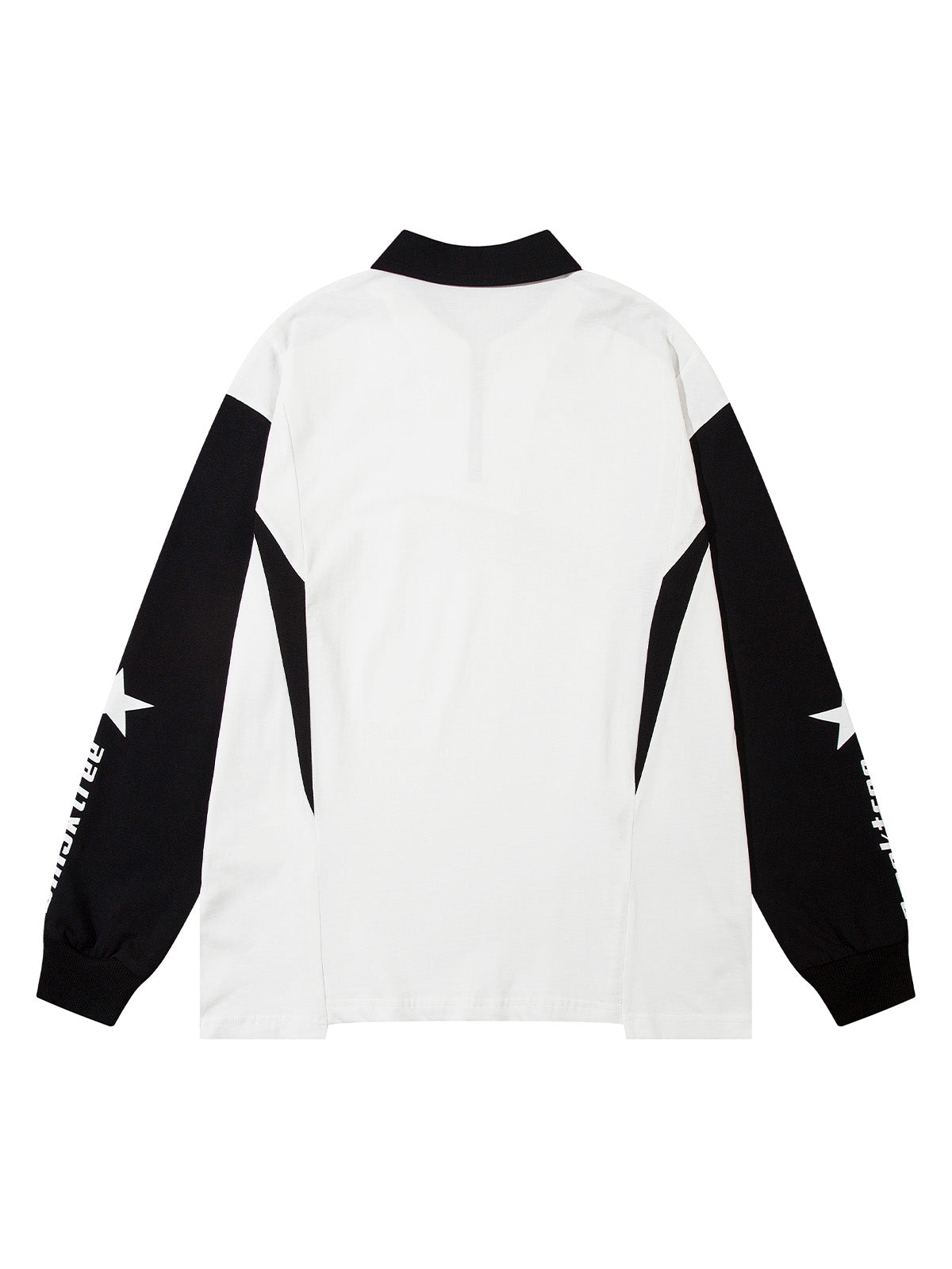 Thesupermade Star Contrast Color Long Sleeve Quarter Zipper Shirt