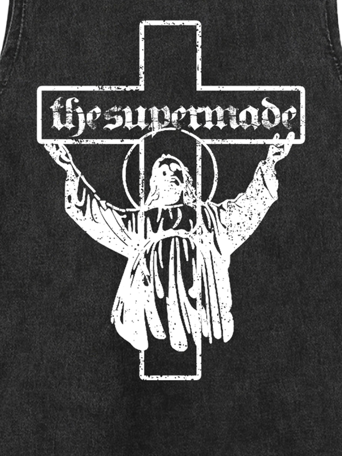 Distressed Cross Graphic Vest